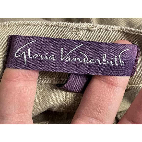 Gloria Vanderbilt Jeans Womens 14 Khaki Amanda Average Missy Stretch Twill Pants - Picture 9 of 14